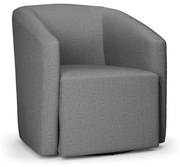 Poltrona Decorativa Base Giratória Stella Max Linho D03 - D'Rossi - A26 Grafite