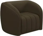 Poltrona Decorativa para Sala 112cm Meris Z32 Veludo Marrom - Mpozenat