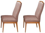 Conjunto 2 Cadeiras Decorativa Lara Veludo Crepe