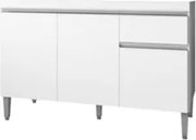 Balcão Gabinete Para Pia Sem Tampo 120cm 3 Portas e 1 Gaveta Tatiane B