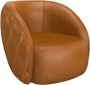 Poltrona Decorativa para Sala 90cm Tressê Zion M22 Sintético Caramelo