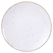 Prato Sobremesa Tramontina Rústico Marrom em Porcelana Decorada 21 cm