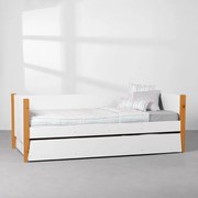 Bicama Noah com Pés Mel - Branco Fosco - Bicama Sofá Noah com Pés Mel - Branco Fosco