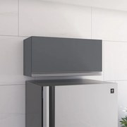 Armário Cozinha Aéreo Geladeira 60cm Basculante Leticia A01 - D'Rossi - Cinza