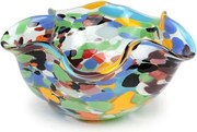 Bowl Ondulado Multicor Colorido Murano Cristais Cadoro