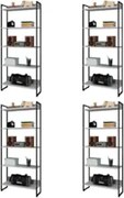 Kit 4 Estantes Livreiro Studio Industrial Z28 Branco - Mpozenato