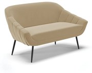 Namoradeira Giovana 02 Lugares Suede Pés Palito de Ferro D03 - D'Rossi 
 - Marrom Rato