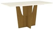 Mesa de Jantar Retangular 160cm 6 Lugares Vértice Nature/Off White - H