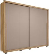 Guarda Roupa Casal 2 Portas de Correr 245cm Praticus Buriti/Fendi - Ca