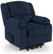 Poltrona do Papai Reclinável Melim Elevação Lift Elétrico PU FH1 - D'Rossi - Azul