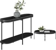 Aparador e Mesa de Centro Estilo Industrial Ville L06 Preto - Mpozenat