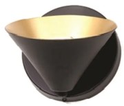 Arandela Time Cone Aluminio Fixo 13,5X14X12,5Cm 1Xmr11 - Old Artisan A... (PRETO)