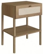 Mesa de Cabeceira Com 1 Gaveta Pés Madeira Arlo A10 Hanover - Mpozenat