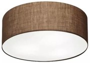 Plafon Cilíndrico Md-3019 Cúpula em Tecido 80x15cm Café - Bivolt