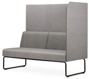 Sofa Privativo Pix com Lateral Esquerda Aberta Assento Mescla Cinza Claro Base Aco Preto - 54987 Sun House