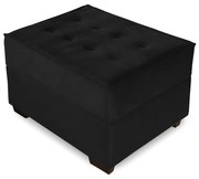 Puff Decorativo Coímbra 60x80 Suede Preto