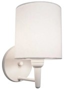 Arandela Cilíndrica Vivare Md-2009 Base Branco Cúpula em Tecido - Bivolt