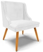 Cadeira Estofada para Sala de Jantar Pés Palito Lia Sintético Premium