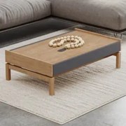 Mesa de Centro Para Sala 100cm Soleil Tauari/Grafite F07    - Mpozenat