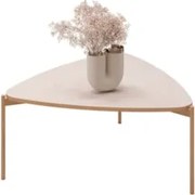 Mesa de Centro Orgânica Para Sala Pé Metal Zira D04 Off White - Mpozen