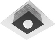 Plafon Sobrepor Aluminio Acrilico Monaco - PRETO