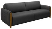 Sofá Decorativo 3 Lugares 223cm Maceió PU Cinza G45 - Gran Belo