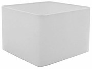 Cúpula em tecido quadrada abajur luminária cp-4077 30/50x50cm branco
