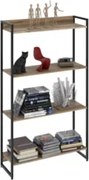 Estante Livreiro Dynamica Industrial 80cm 4 Prateleiras C08 Carvalho -