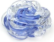 Peso Flor Rosa Azul Leitoso Murano Cristais Cadoro