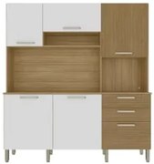 Armário de Cozinha Compacta 180cm Turim Plus Freijó/Supremo Z06 - Mpoz