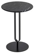Mesa Lateral Lux Baixa Tampo Mámore Nero Base Preto - 78898 Sun house