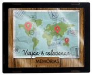 Quadro e Cofre Mapa do Mundo C03 - D'Rossi
