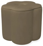 Puff Decorativo Flor Veludo - Marrom