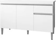 Balcão Gabinete Para Pia Com Tampo 120cm 3 Portas e 1 Gaveta Tatiane B