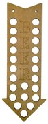 Quadro Decorativo Porta Tampinhas Mdf Cru 50x18 Seta Beer  - D'Rossi