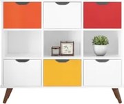 Nicho Organizador Multifuncional 3 Nichos 6 Gavetas Pés Retrô Cube Q01