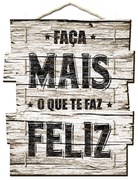 Quadro Placa Decorativa Madeira Ripas Frases C03 - D'Rossi