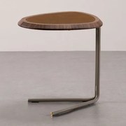 Mesa Apoio Oásis Tampo Nogueira Caramelo Base Fendi - 78092 Sun House