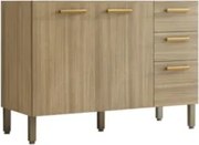 Balcão Gabinete para Pia sem Tampo 120cm Urban Z06 Freijó - Mpozenato