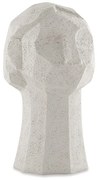 Escultura Decorativa "Rosto" Em Poliresina Off White 24,5x14 cm M02 - D'Rossi