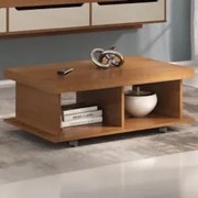 Mesa de Centro 90cm Para Sala Tamburato 50mm Kael Cinamomo A09 - Mpoze