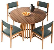 Conjunto Mesa Jantar Ripada + 04 Cadeiras Maya Verniz Avela - 72183 Sun House
