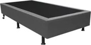 Base Box para Cama Solteiro 88x188cm Liz S05 Sintético Cinza - Mpozena