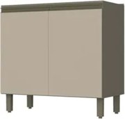Balcão 80cm 2 Portas 100% MDF Sem Tampo Connect Duna/Cristal - Henn