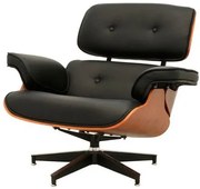 Poltrona Charles Eames Courino Preto Base Preta - 64491 Sun House