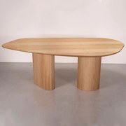 Mesa Jantar Sonata Orgânica Tampo Base Carvalho 210cm - 78133 Sun House