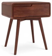 Mesa de Cabeceira Itamogi Direita 1 Gaveta Cor Castanho 57cm - 76700 Sun House