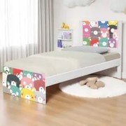 Cama Solteiro Infantil Para Colchão 188x88cm Ursinhos K06 - Mpozenato