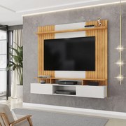 Painel Suspenso Ripado Decorativo Vilgax TV 65" Portas Basculantes Bali/Cedro G18 - Gran Belo