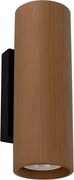 Arandela Madeira Metal Preto Facho Duplo Point